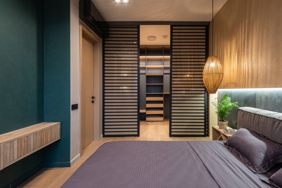 Sliding interior doors for closets and room dividers