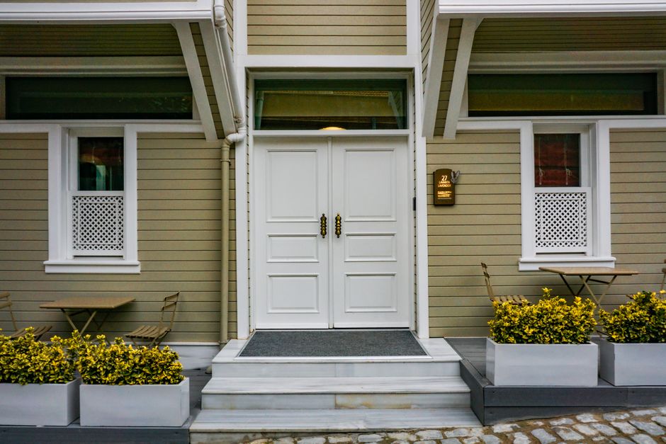 Elegant modern front door installation improving curb appeal